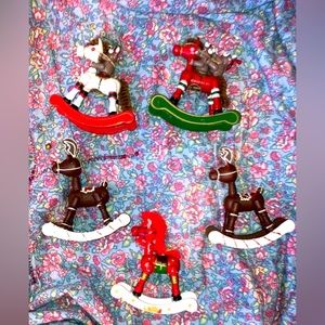 Vintage antique bundle ornaments Taiwan horse Rudolph’s
